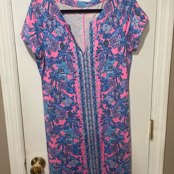 Lilly Pulitzer | Dresses | Lilly Pulitzer Pink And Blue Floral Dress